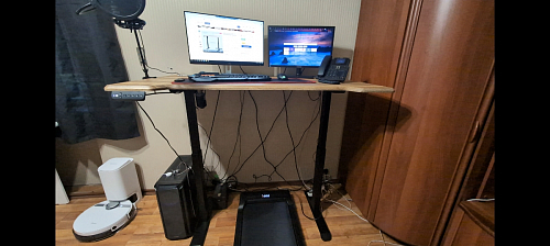 Компьютерный стол Маркос с механизмом подъема 120х75х75 орех кантри / белый фото покупателя 28