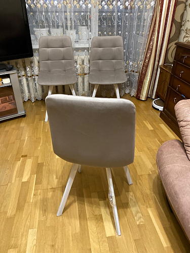 Стул на металлокаркасе Чилли К темно-серый (velutto 32) / черный фото покупателя 610