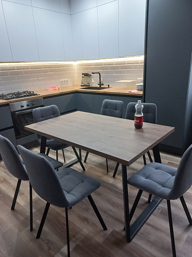 Стул на металлокаркасе Чилли К светло-серый велюр / черный каркас фото покупателя 1033