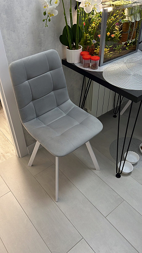 Стул на металлокаркасе Чилли синий / белый фото покупателя 706