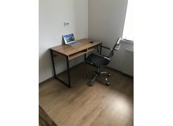 Письменный стол Леон Лофт дуб делано темный / черный матовый фото покупателя 51