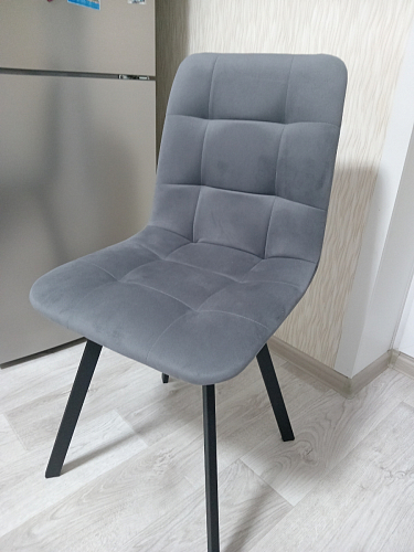 Стул на металлокаркасе Чилли К черный / зеленый фото покупателя 181