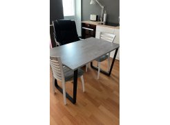 Стол Лота Лофт 140 25 мм черный матовый / бетон фото покупателя 833