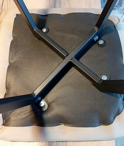 Стул на металлокаркасе Чилли К светло-серый велюр / черный каркас фото покупателя 699