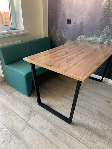 Стол Лота Лофт 140 25 мм черный матовый / бетон фото покупателя 356