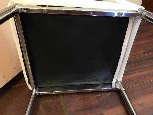 Стул на металлокаркасе DC2-001 black / white line / white фото покупателя 22