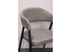 Стул на металлокаркасе Twin gray / black из шоурума 2