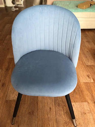 Стул на металлокаркасе Gabi dark beige / black / silver фото покупателя 194