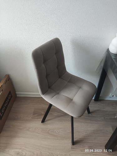 Комплект стульев Чилли 2 шт бежевый / черный фото покупателя 112