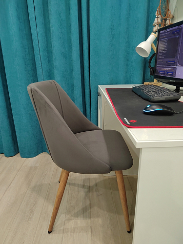 Стул на металлокаркасе Morgan blue / black фото покупателя 4