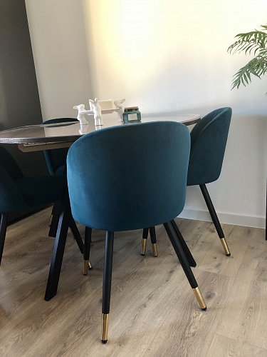 Стул на металлокаркасе Gabi gray / black фото покупателя 865