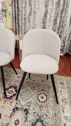 Стул на металлокаркасе Gabi dark beige / black / silver фото покупателя 509