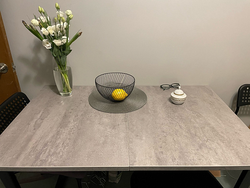 Стол раскладной Лота Лофт 120 25 мм юта / черный матовый фото покупателя 388