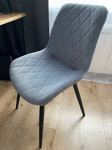 Стул на металлокаркасе Fox light blue / black фото покупателя 4