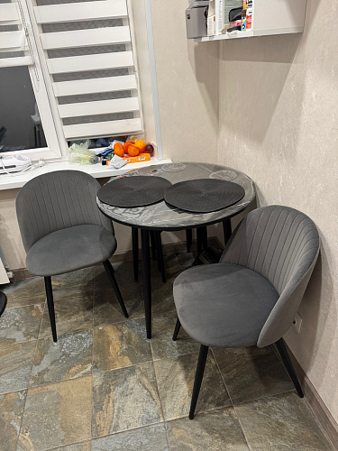 Стул на металлокаркасе Gabi gray / black фото покупателя 541