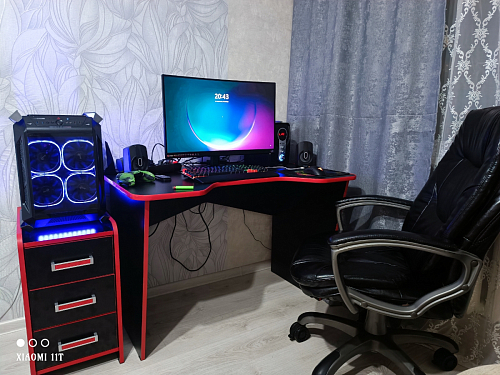 Тумба Ханна черная / красная  - Уцененный экземпляр фото покупателя 123