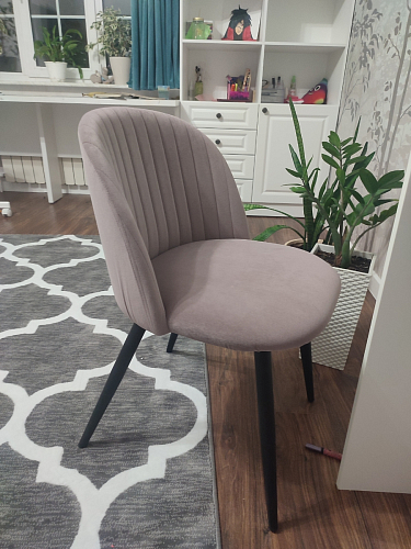 Стул на металлокаркасе Gabi 1 темно-серый / черный фото покупателя 69