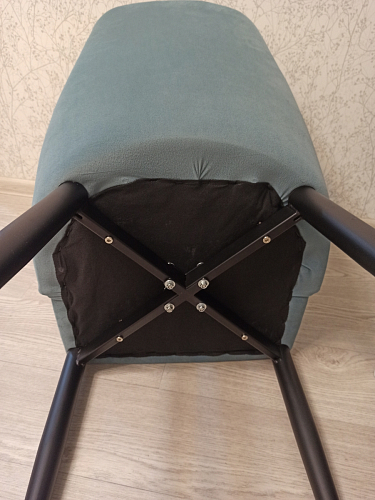 Стул на металлокаркасе Kora light blue / white фото покупателя 143