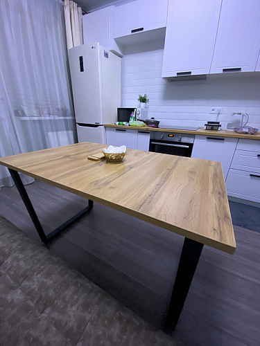 Стол Лота Лофт 140 25 мм черный матовый / бетон фото покупателя 545