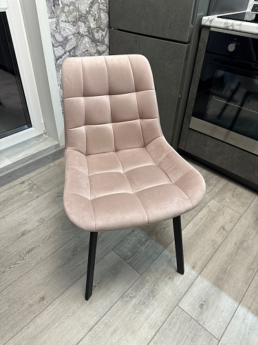 Стул на металлокаркасе Челси велюр коричневый / черный каркас фото покупателя 130