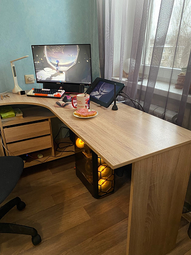 Стол письменный СПм-25 правый венге фото покупателя 62