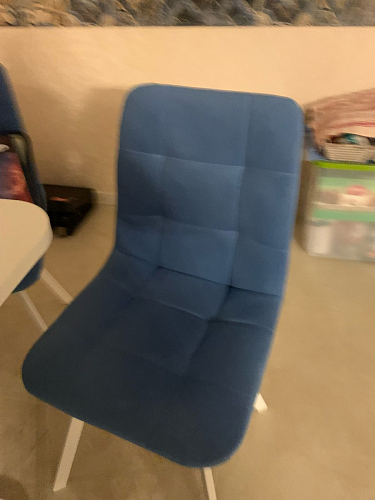 Стул на металлокаркасе Чилли синяя ткань / белый фото покупателя 977