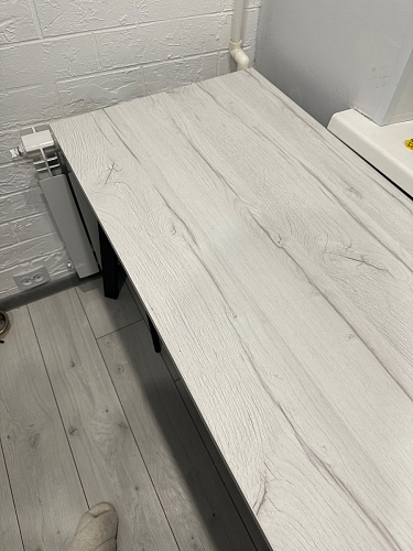 Деревянный стол Барон О 200 х 90 белая пленка шагрень / белый фото покупателя 76