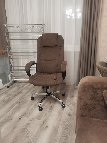 Компьютерное кресло Bergamo велюр бежевое фото покупателя 9