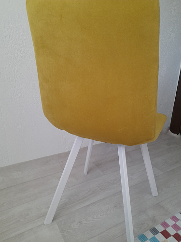 Стул на металлокаркасе Чилли синяя ткань / белый фото покупателя 1094