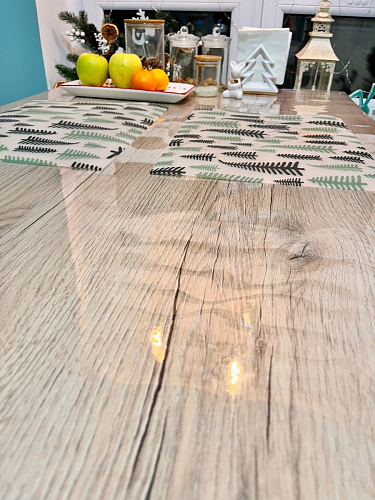 Деревянный стол Барон О 200 х 90 белая пленка шагрень / черный фото покупателя 73