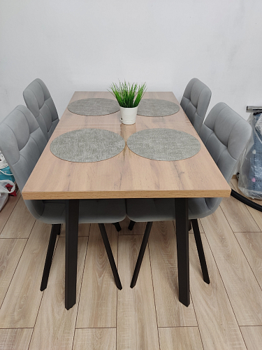 Стул на металлокаркасе Чилли К светло-серый велюр / черный каркас фото покупателя 555