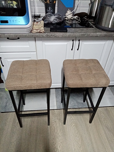 Барный стул Лофт катания лаванда / белый матовый фото покупателя 145