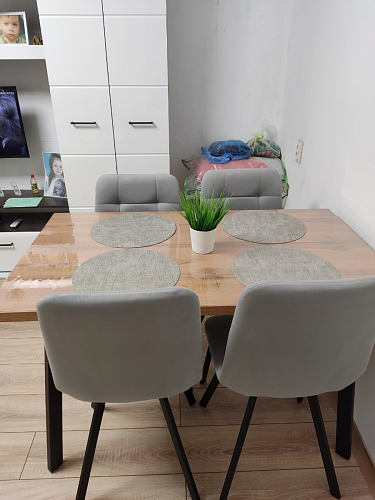 Стул на металлокаркасе Чилли горчичный / черный фото покупателя 555