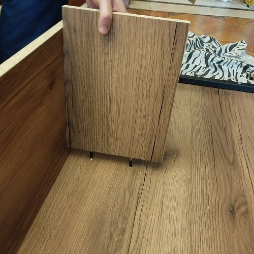 Письменный стол Клер Лофт дуб вотан / черный матовый фото покупателя 11