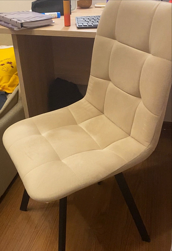 Стул на металлокаркасе Чилли К черный / зеленый фото покупателя 190