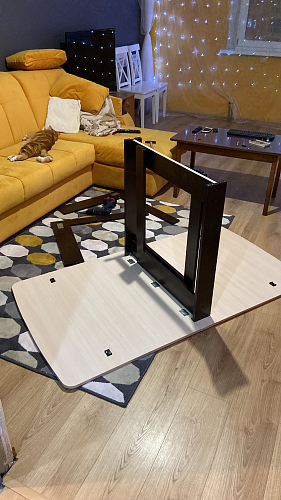 Стол обеденный раздвижной СтК4 дуб молочный фото покупателя 18