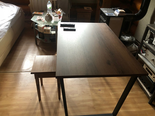 Стол раскладной Лота Лофт 120 25 мм юта / черный матовый фото покупателя 361