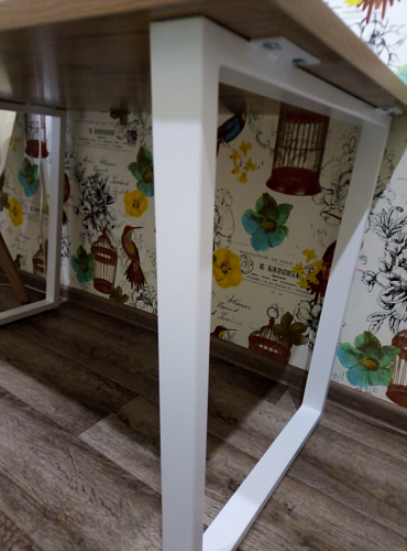 Деревянный стол Лота Лофт 140х80 белый матовый / бетон светлый фото покупателя 70