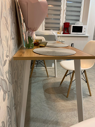 Стол Тринити Лофт 120 25 мм черный матовый / юта фото покупателя 61