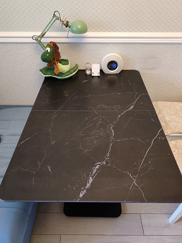 Стол на тумбе Бугун обсидиан / черный фото покупателя 55