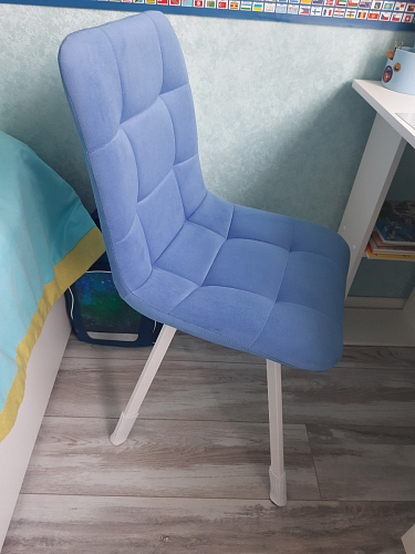 Стул на металлокаркасе Чилли синий / белый фото покупателя 1201