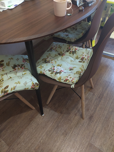 Пластиковый стул Eames PC-015 серо-голубой / дерево фото покупателя 169