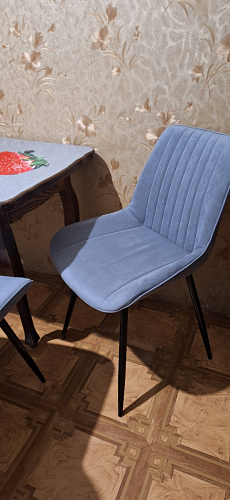 Стул на металлокаркасе Седа 360 К латте (velutto 08) / белый фото покупателя 116