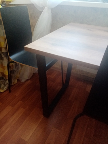 Стол Лота Лофт 140 25 мм черный матовый / бетон фото покупателя 986