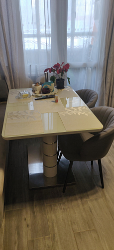 Стул на металлокаркасе Бэнбу velutto 05 / белый фото покупателя 3