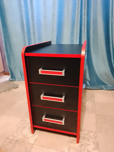 Тумба Ханна черная / красная  - Уцененный экземпляр фото покупателя 15