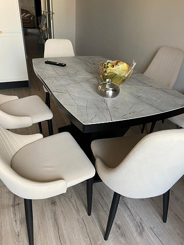 Стул на металлокаркасе Kora beige / black фото покупателя 470