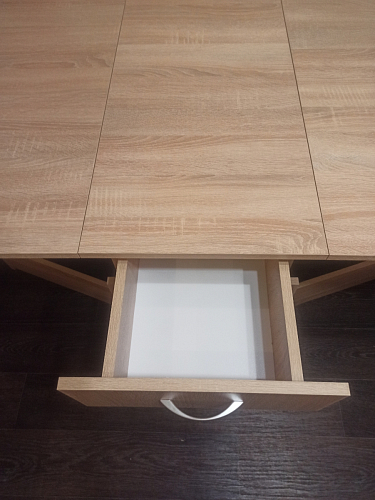 Стол-книжка Глория 606 М с ящиками дуб сонома фото покупателя 73