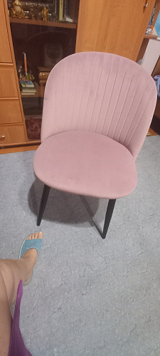 Стул на металлокаркасе Gabi 1 beige / black фото покупателя 434