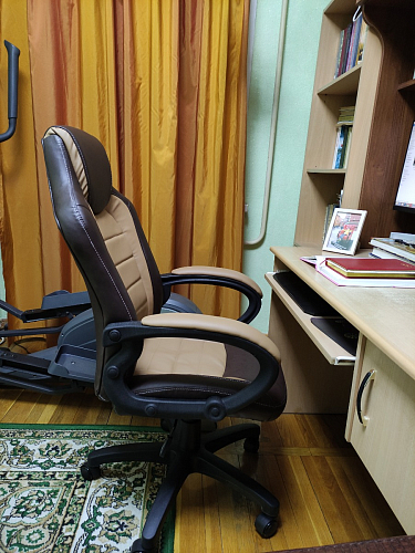 Компьютерное кресло Kadis коричневое / бежевое фото покупателя 4